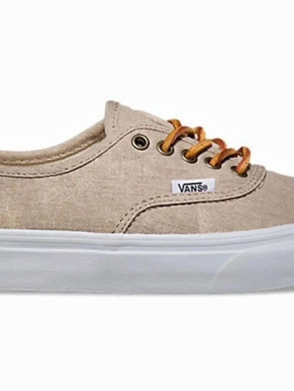 Vans Authentic Burlap Canvas Sneakers in Beige